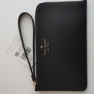 NWT Black Kate Spade KD546 Lucy Medium Zip Wristlet